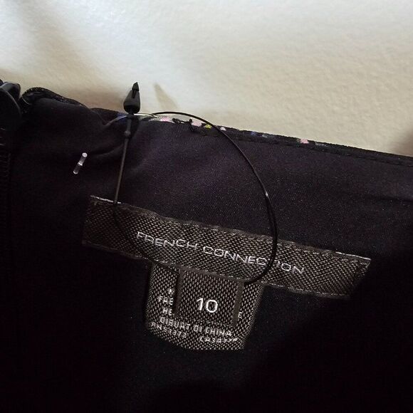 NWT FRENCH CONNECTION FLORAL SPAGHETTI STRAP BODYCON SWEETHEART NECK DRESS SZ 10 - Picture 9 of 15